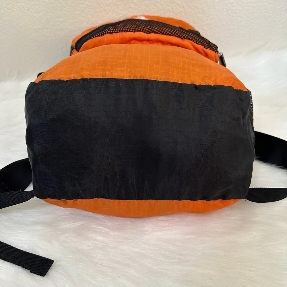 Kiva Orange Black Packable Travel Hiking Camping Backpack